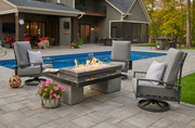 Outdoor GreatRoom Uptown 65-in Linear Gas Fire Table in Black