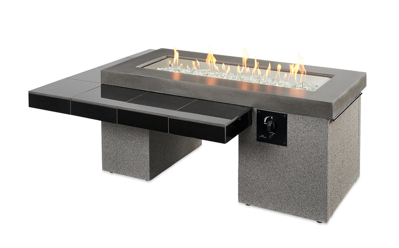 Outdoor GreatRoom Uptown 65-in Linear Gas Fire Table in Black