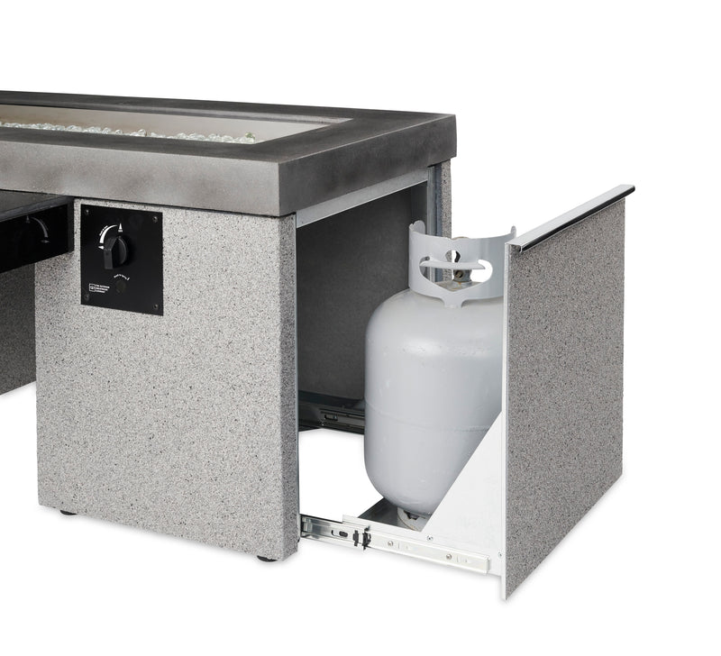 Outdoor GreatRoom Uptown 65-in Linear Gas Fire Table in Black