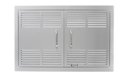 Bull 30-in Stainless Steel Dual-Lined Vented Double Door Combo w/ Reveal