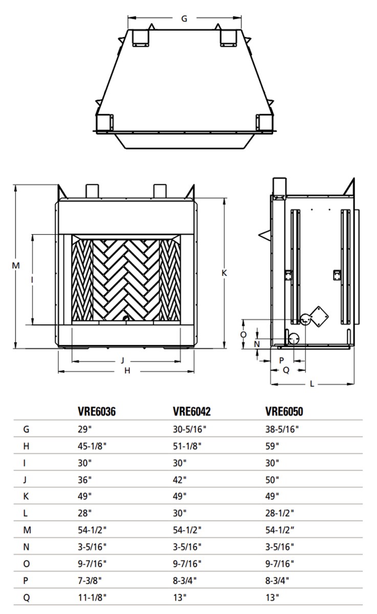 Superior VRE6000 Series 42-in Traditional Gas Fireplace