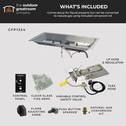 Outdoor GreatRoom 24-in Crystal Fire Plus Linear Burner in Stainless Steel