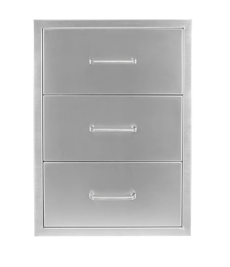 Wildfire 19" x 26" Stainless Steel Triple Access Drawer