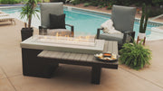 Outdoor GreatRoom Uptown 65-in Linear Gas Fire Table in Antique Mahogany